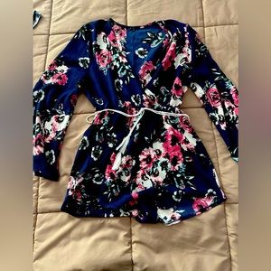 Long Sleeve Floral Romper